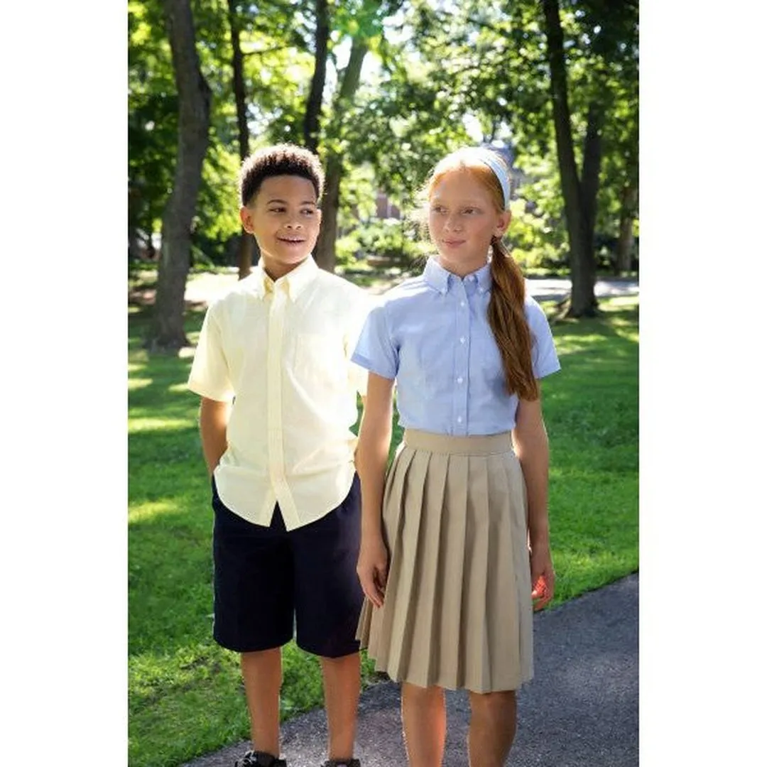 Girl's Pleated Skirt Below The Knee - Navy