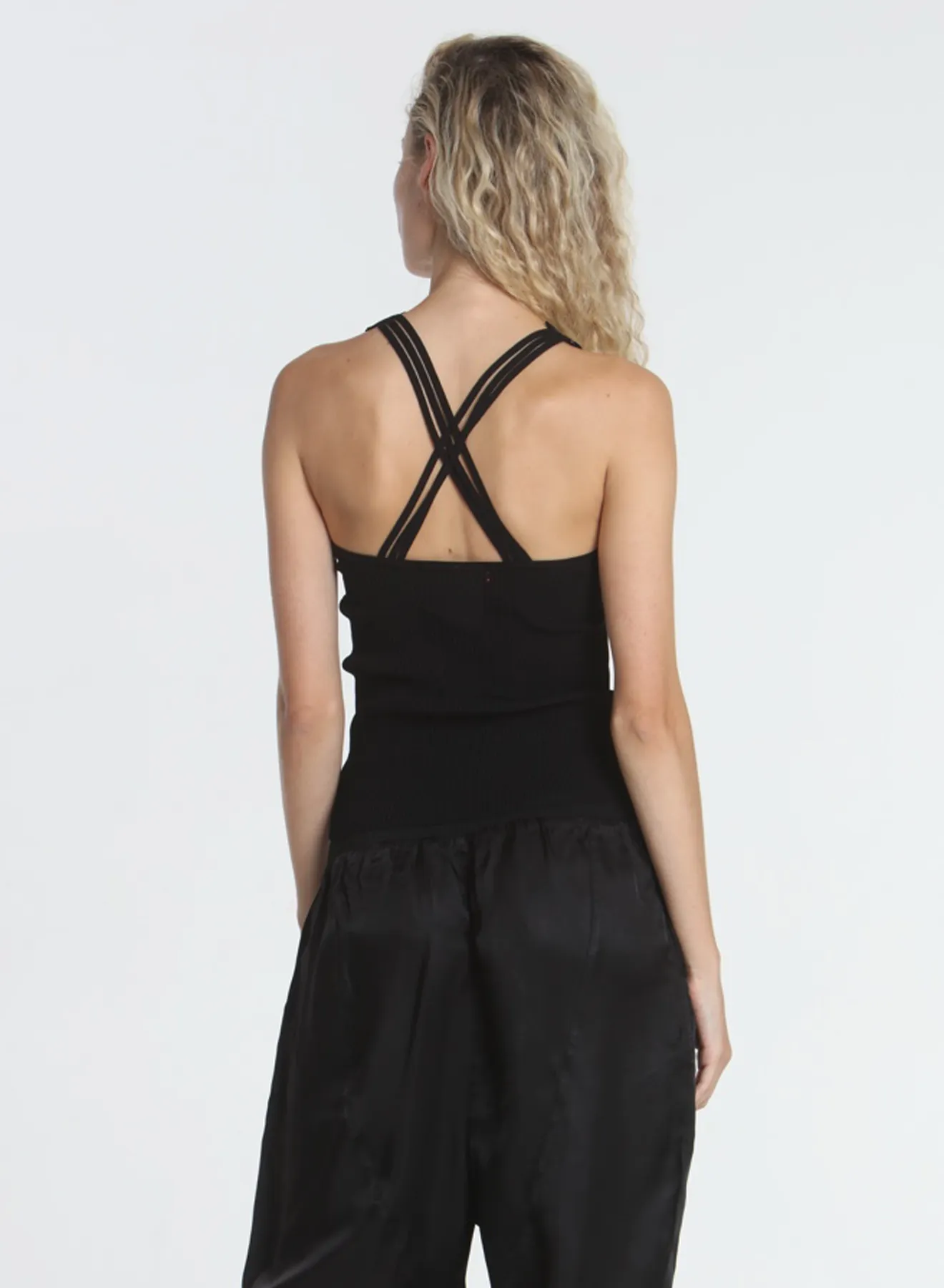 Halle Rib Halter - Black