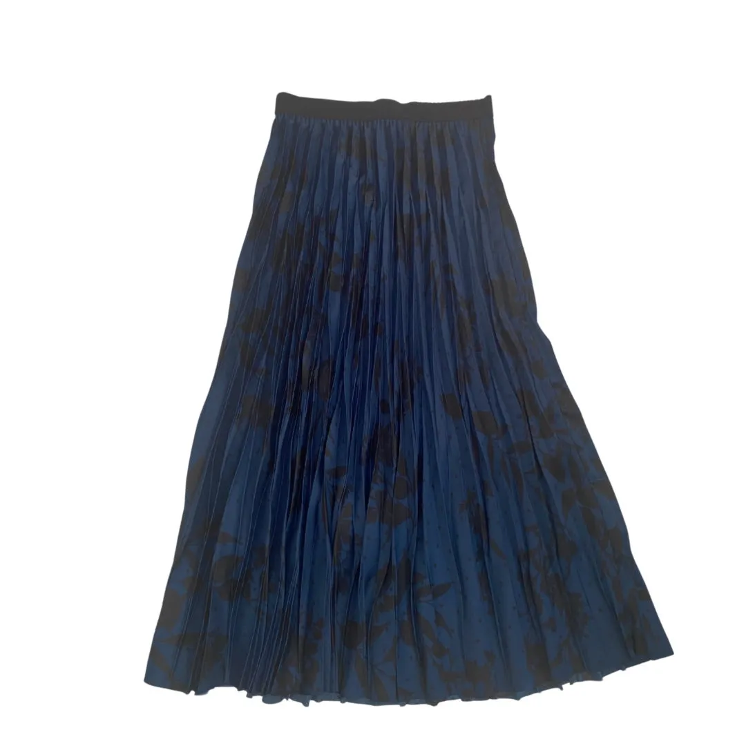 H&M Pleated Midi Skirt Blue SIZE 12