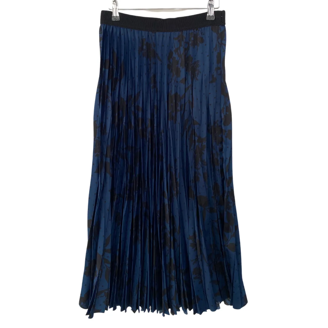 H&M Pleated Midi Skirt Blue SIZE 12