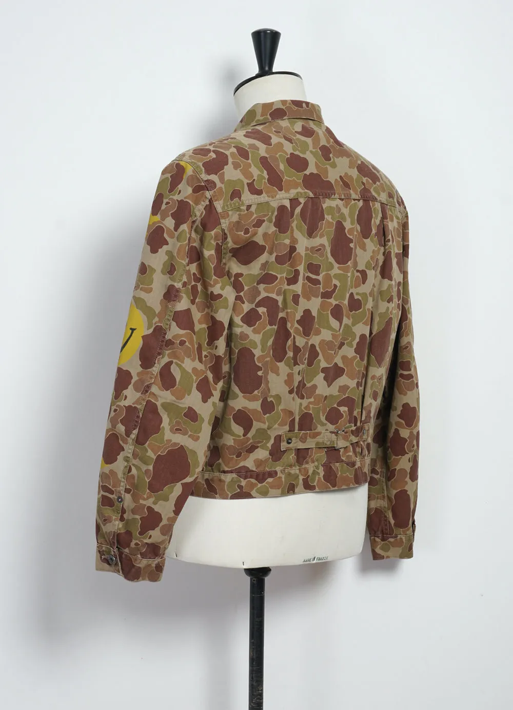 HAPPY PEEK-A-BOO | Herringbone Camo Jacket | Beige/Khaki