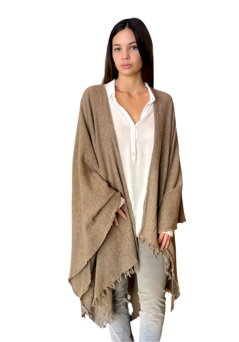 Heather Poncho - Brownish