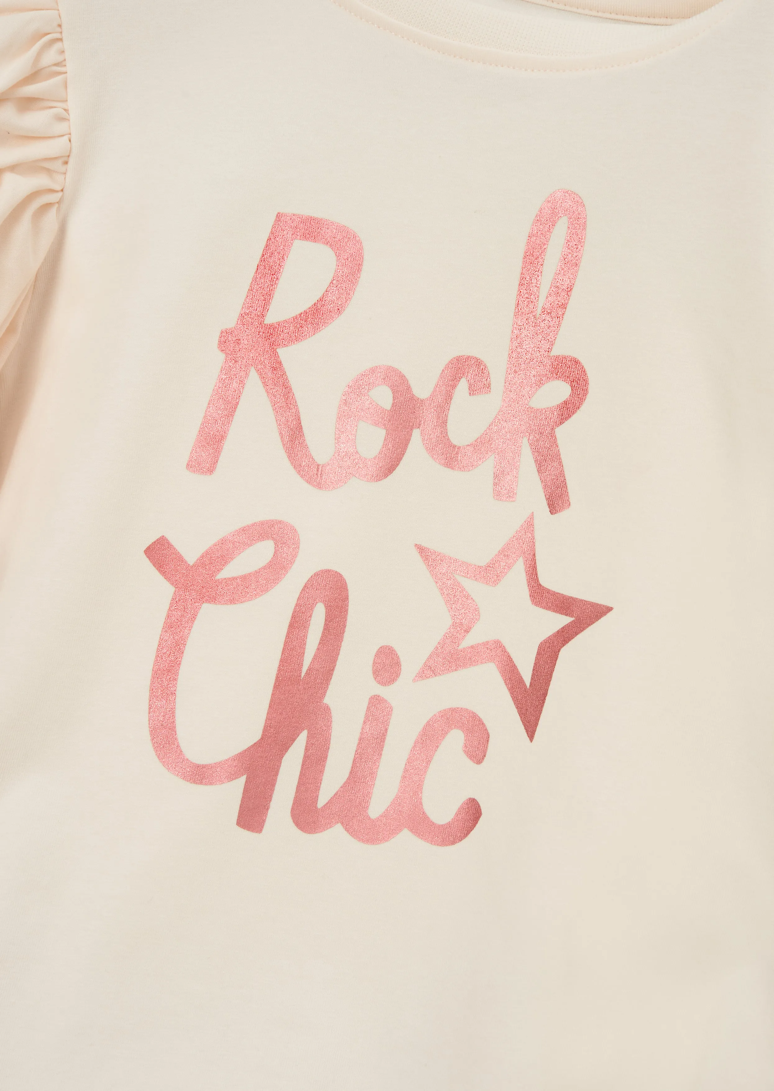 Heidi Pink Puff Sleeve Rock Tee