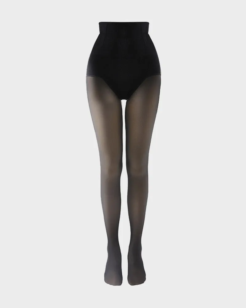 High Wasit Sculpting Fleece Lined Tights