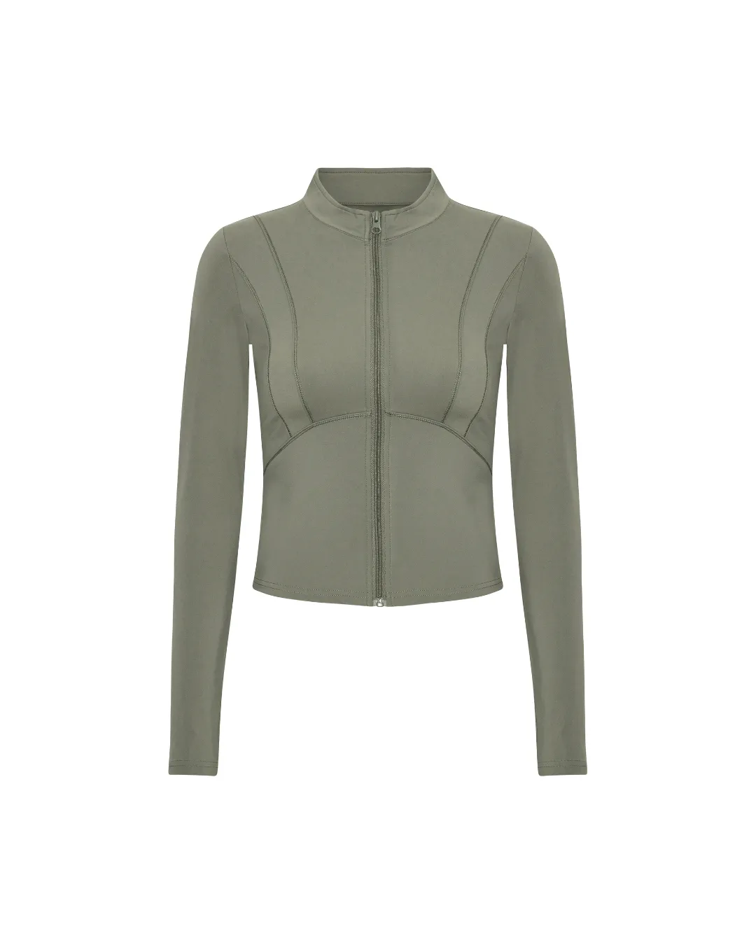 Hyper Zip Blouse - Olive Green