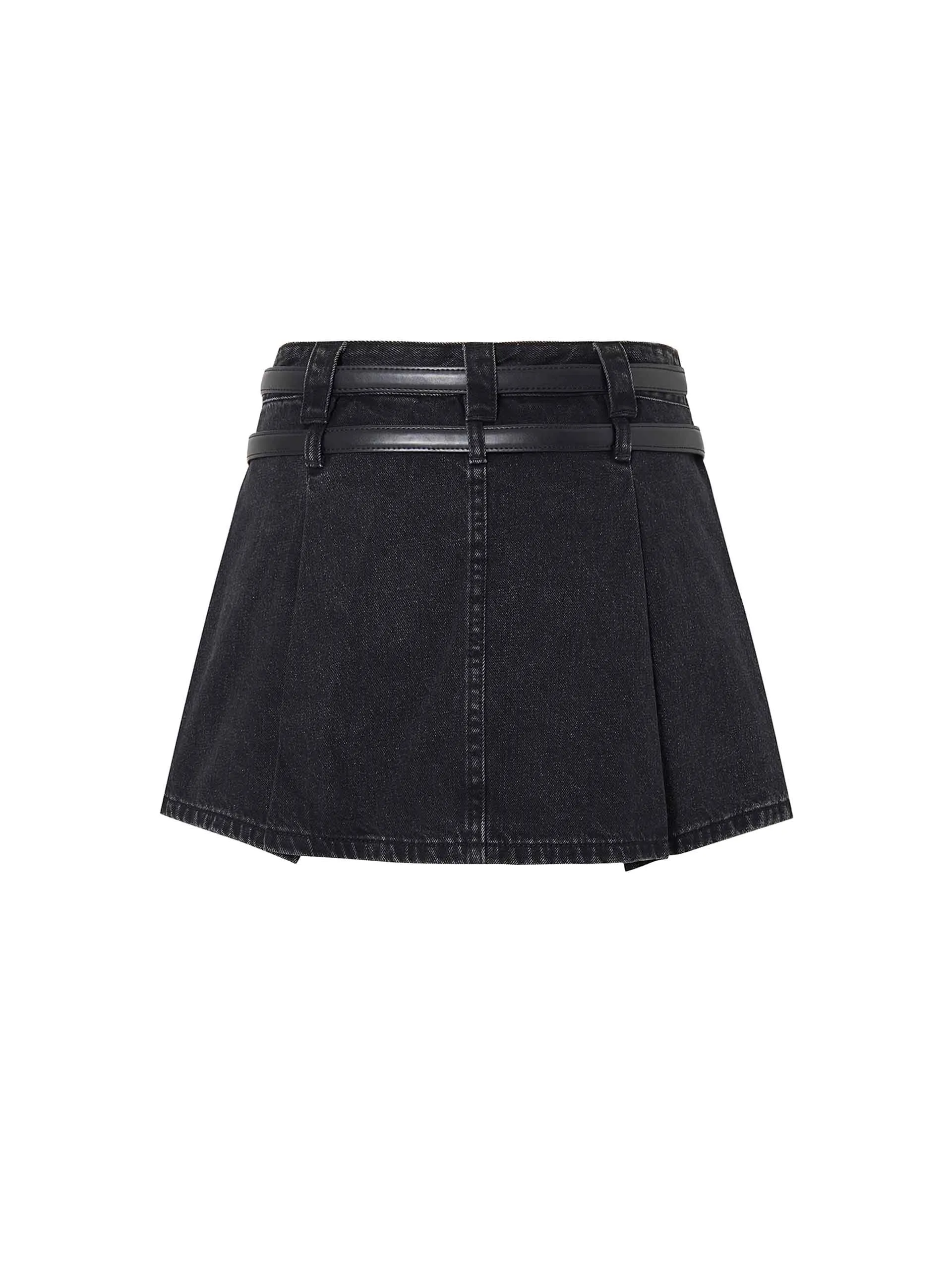 Include Belt Pleated Skirt