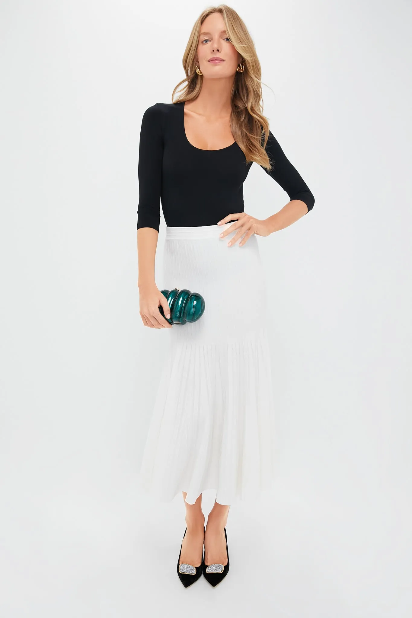 Ivory Anitha Midi Skirt