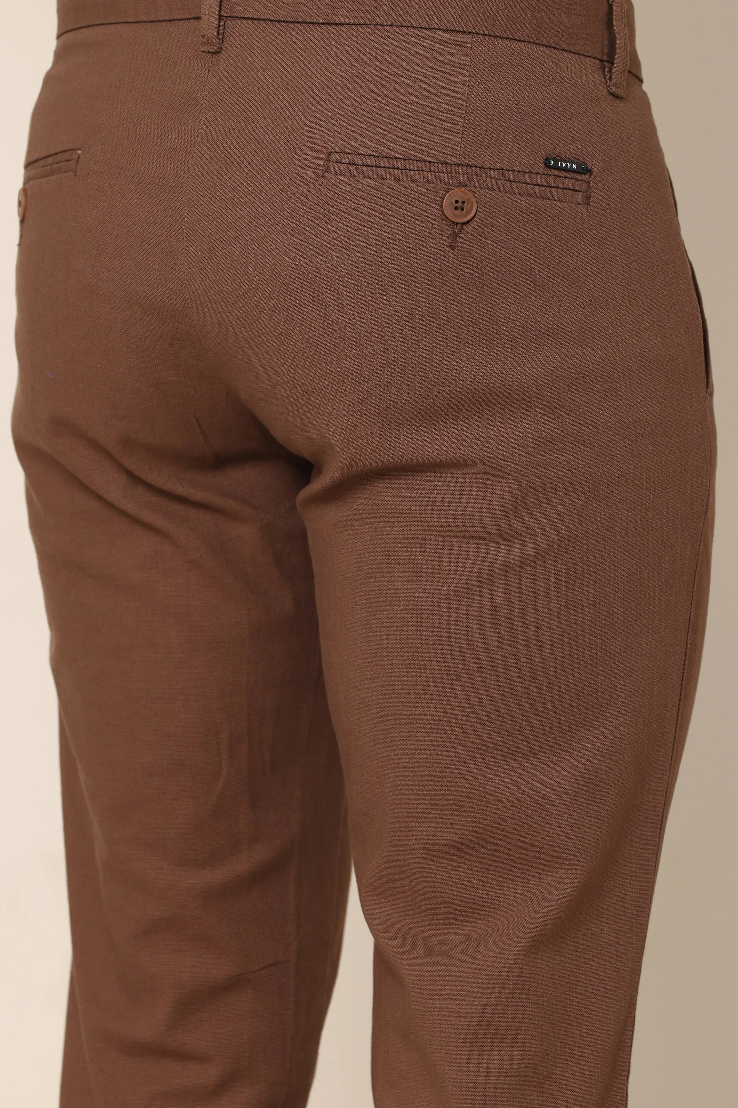 Ivyn Classic Brown Cotton Chinos