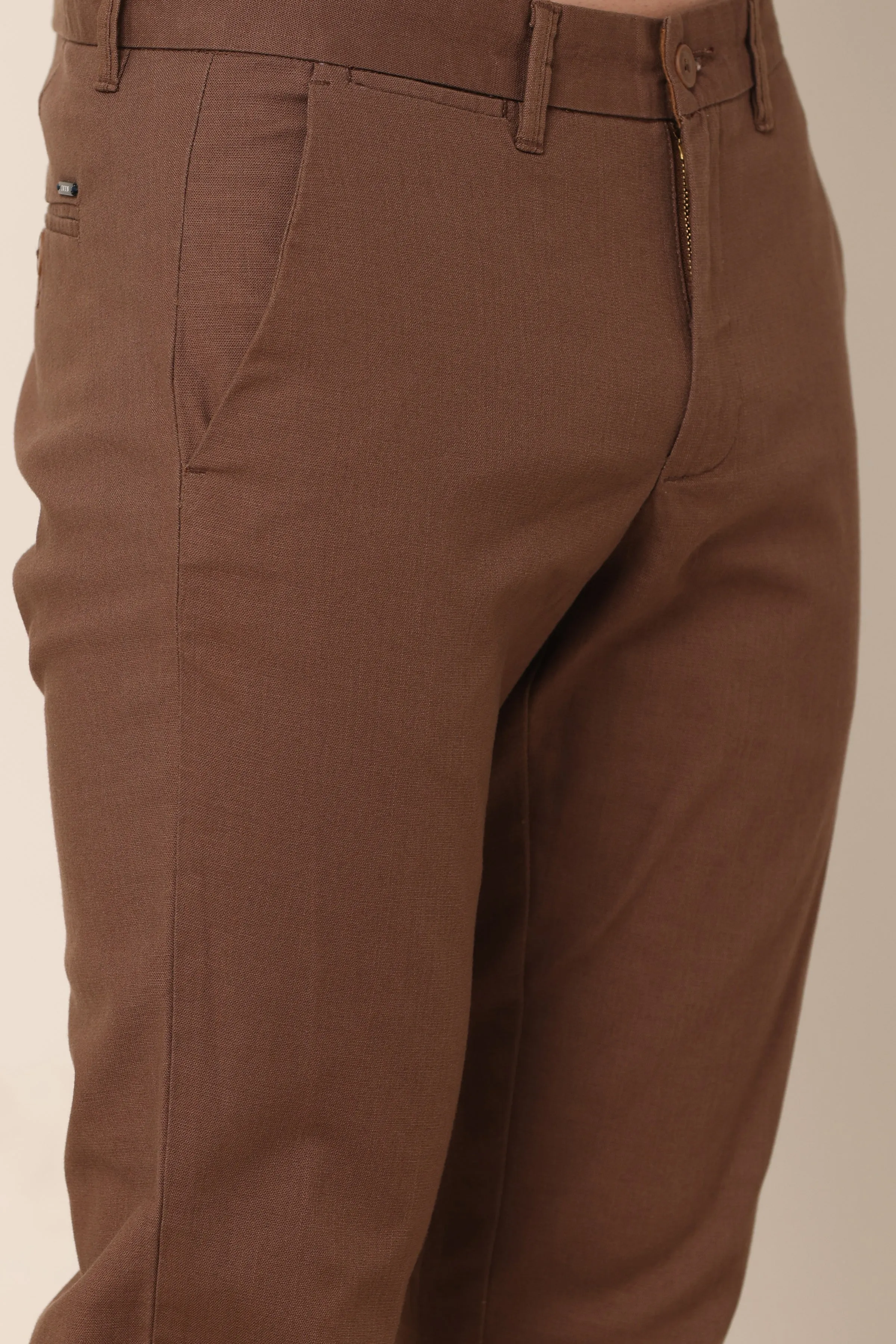 Ivyn Classic Brown Cotton Chinos