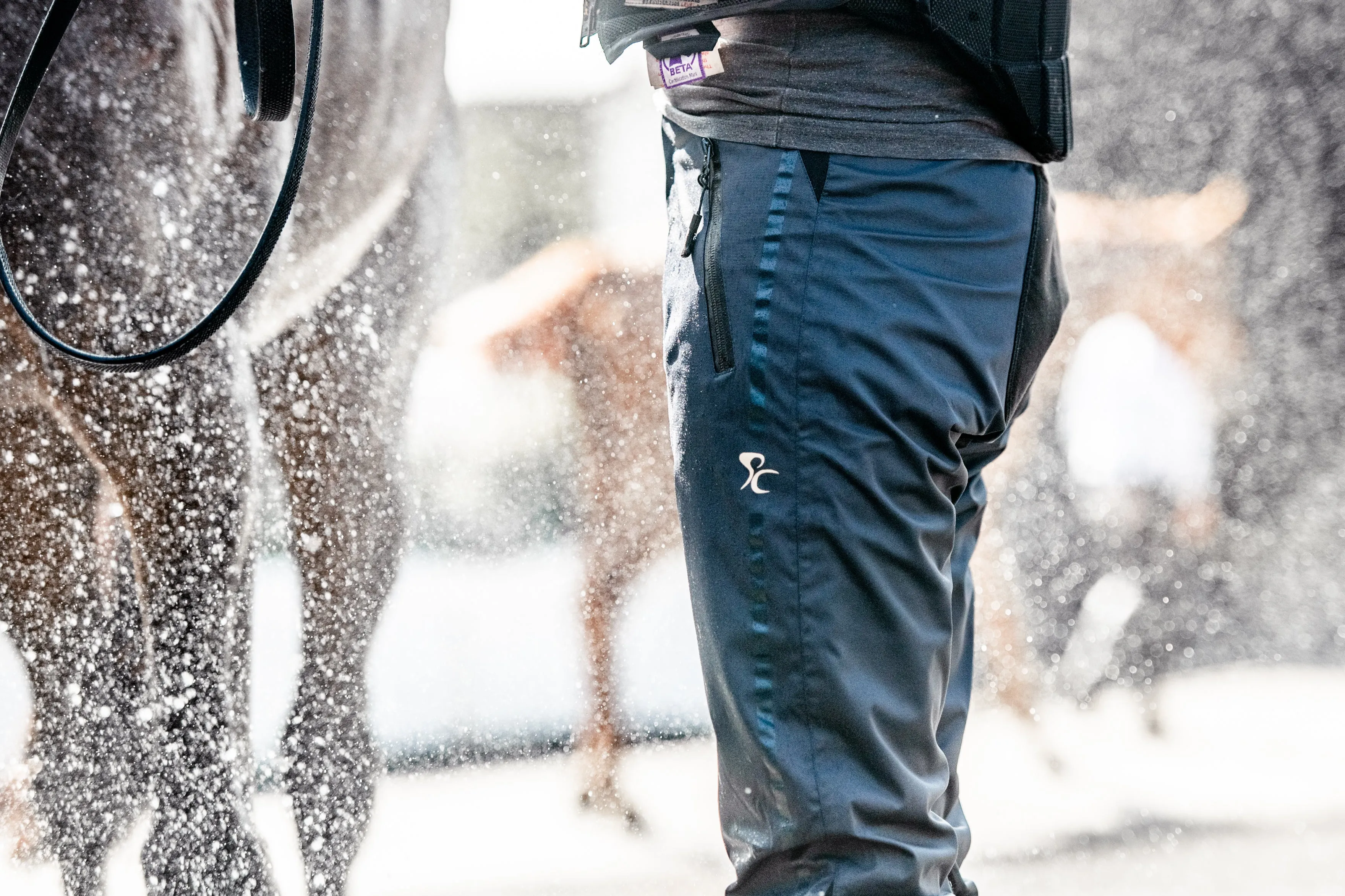 Kids Weatherproof Breeches - Navy Stripe