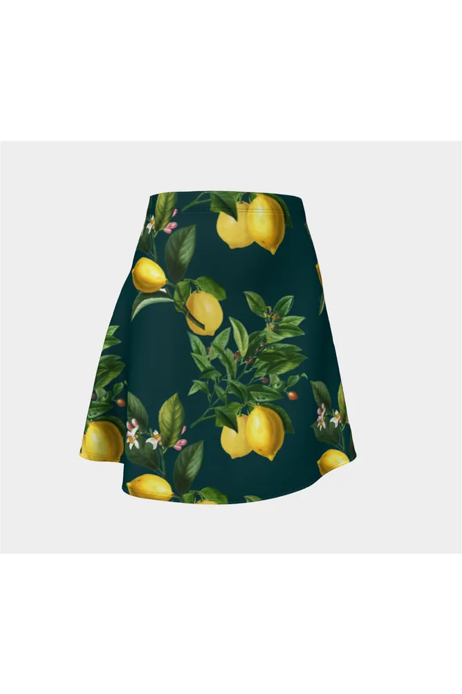 Lemon Blossoms and Fruit Flare Skirt