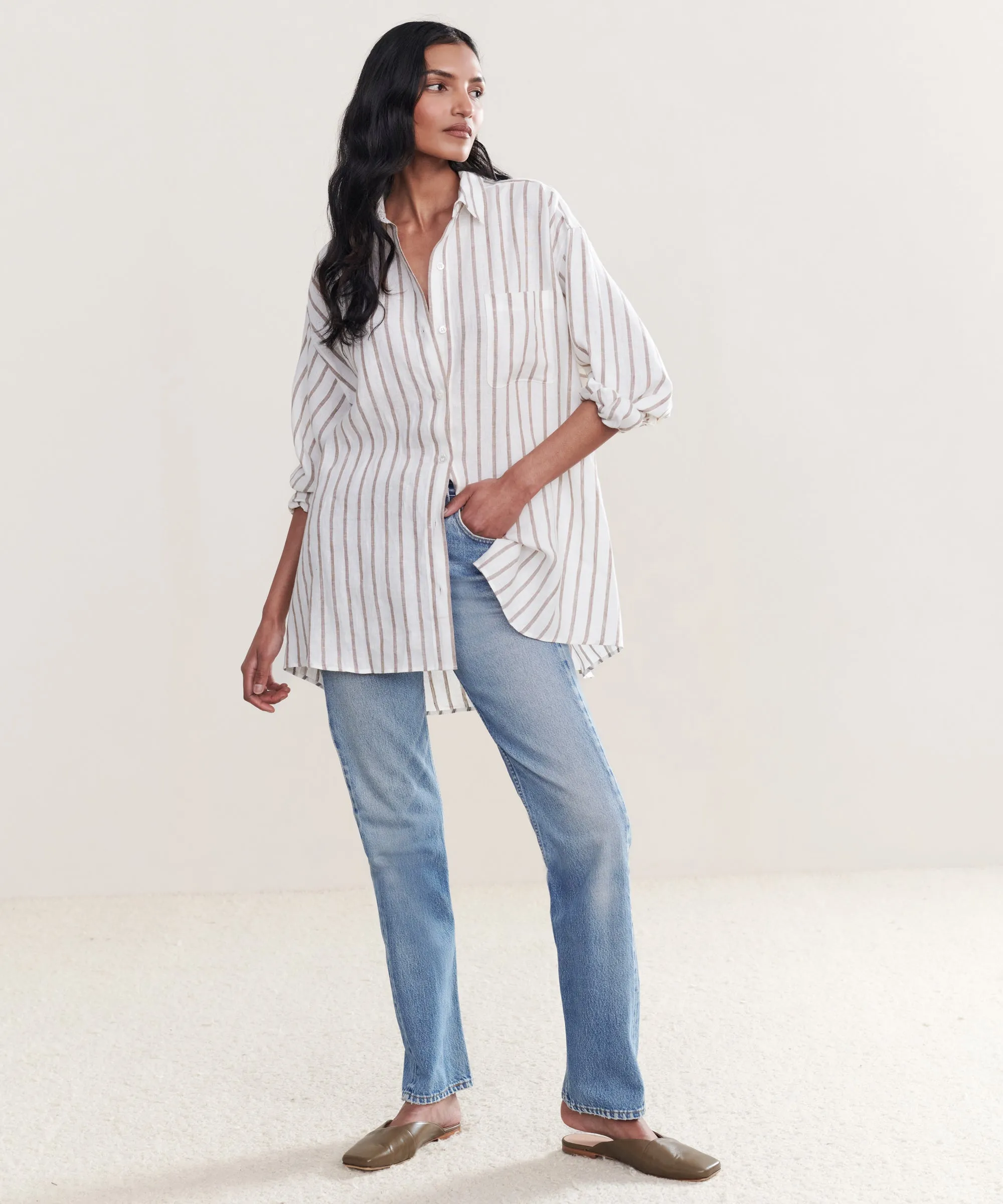 Linen Relaxed Oversized Shirt