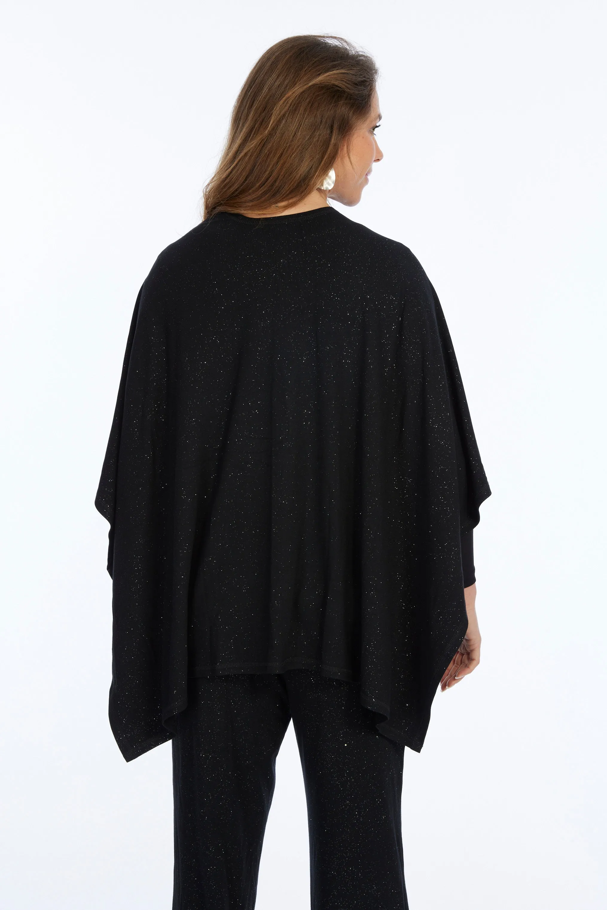 LIOR Women's Sparkly Poncho - Cielo