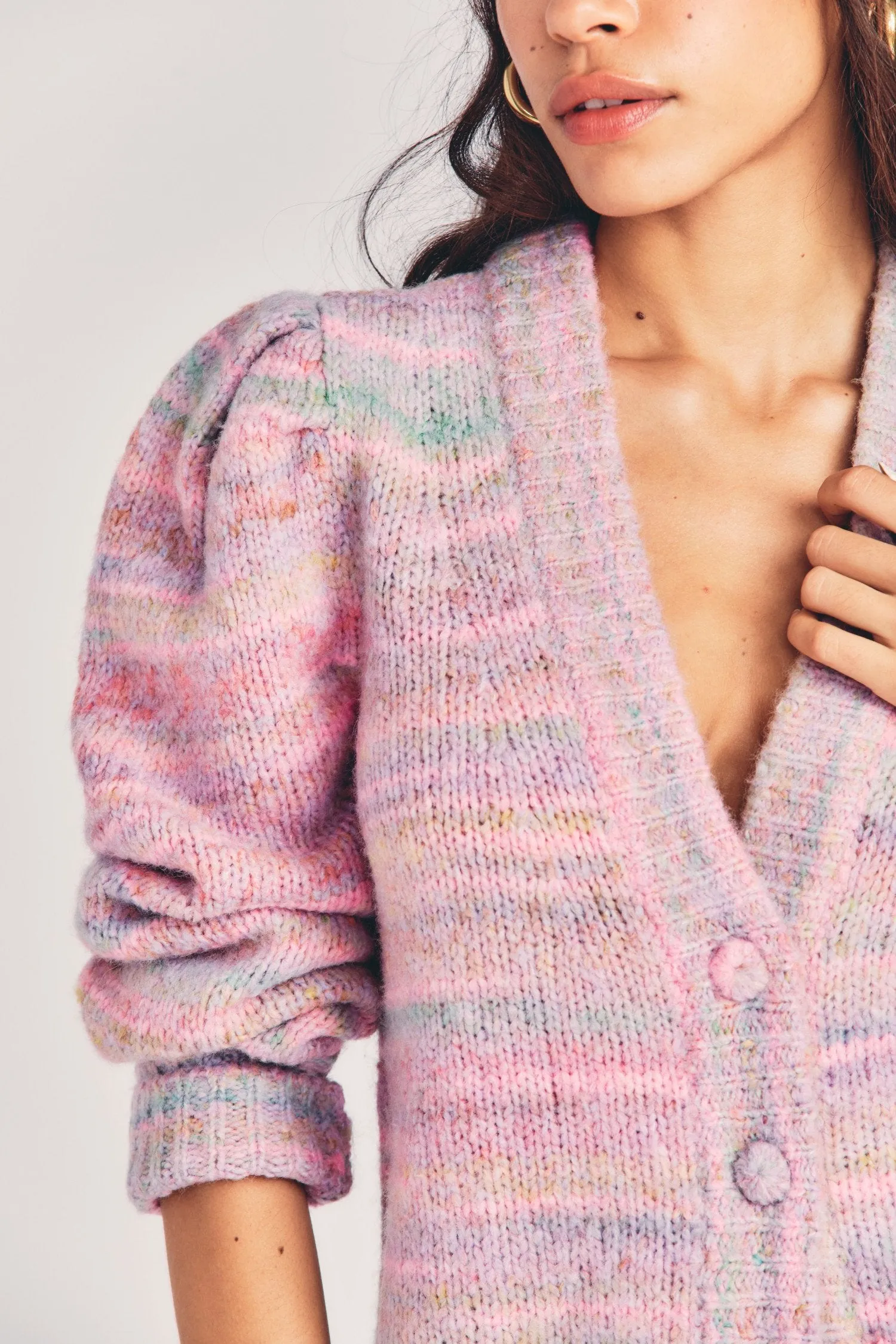 Love Shack Fancy - Wilford Boyfriend Cardigan in Pink Cloud