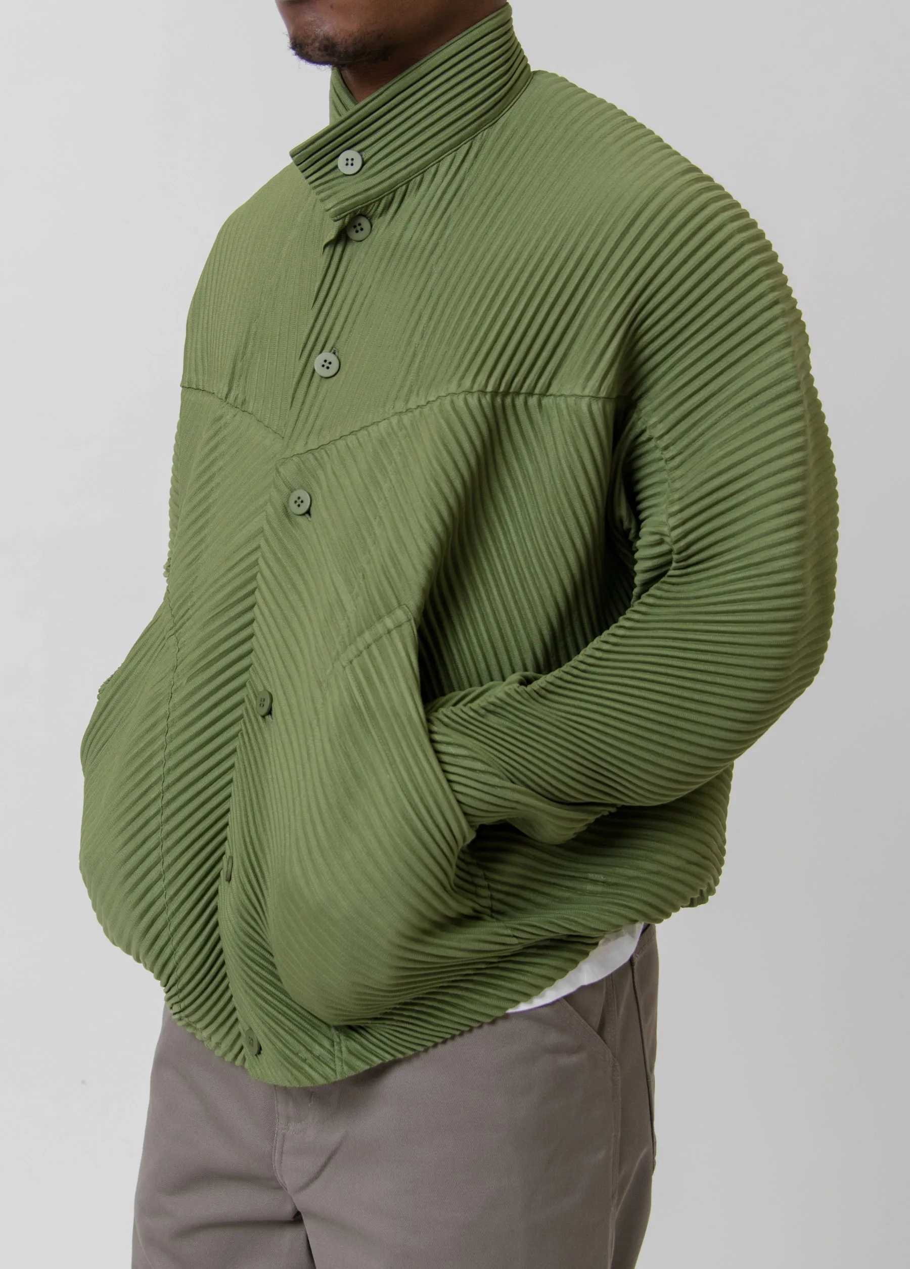 MC March Pleated Jacket Olive Green JC110-64