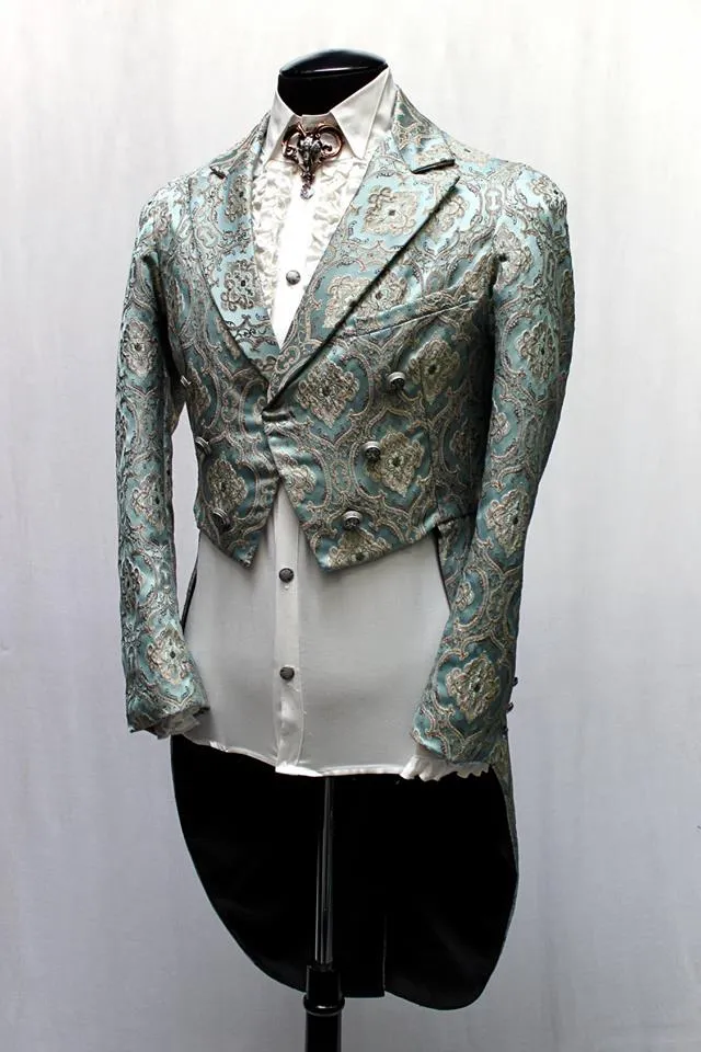 MONTE CRISTO TAILCOAT - GREEN BROCADE