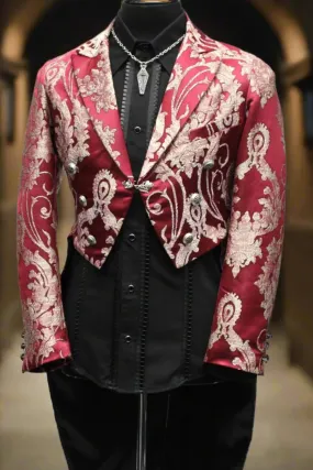 MONTE CRISTO TAILCOAT - RED SATIN BROCADE