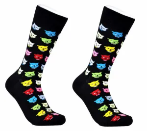 Multicolour Cat Faces Cat Socks