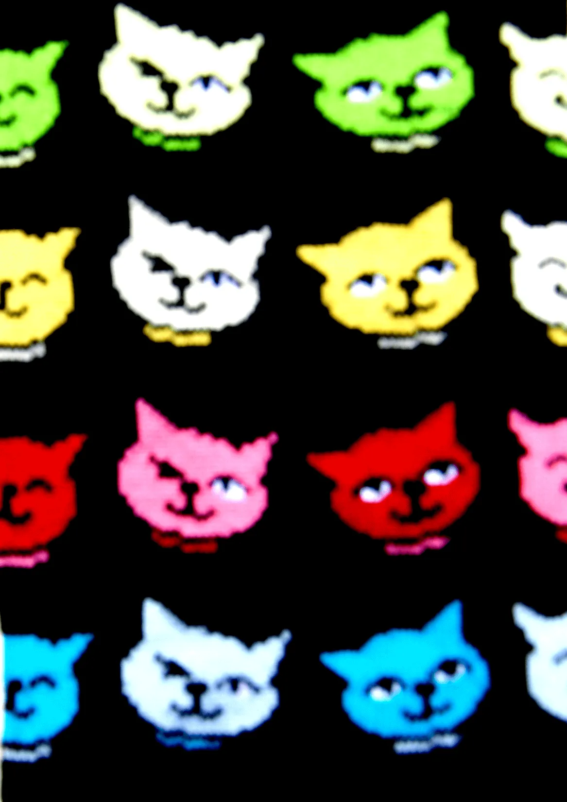 Multicolour Cat Faces Cat Socks