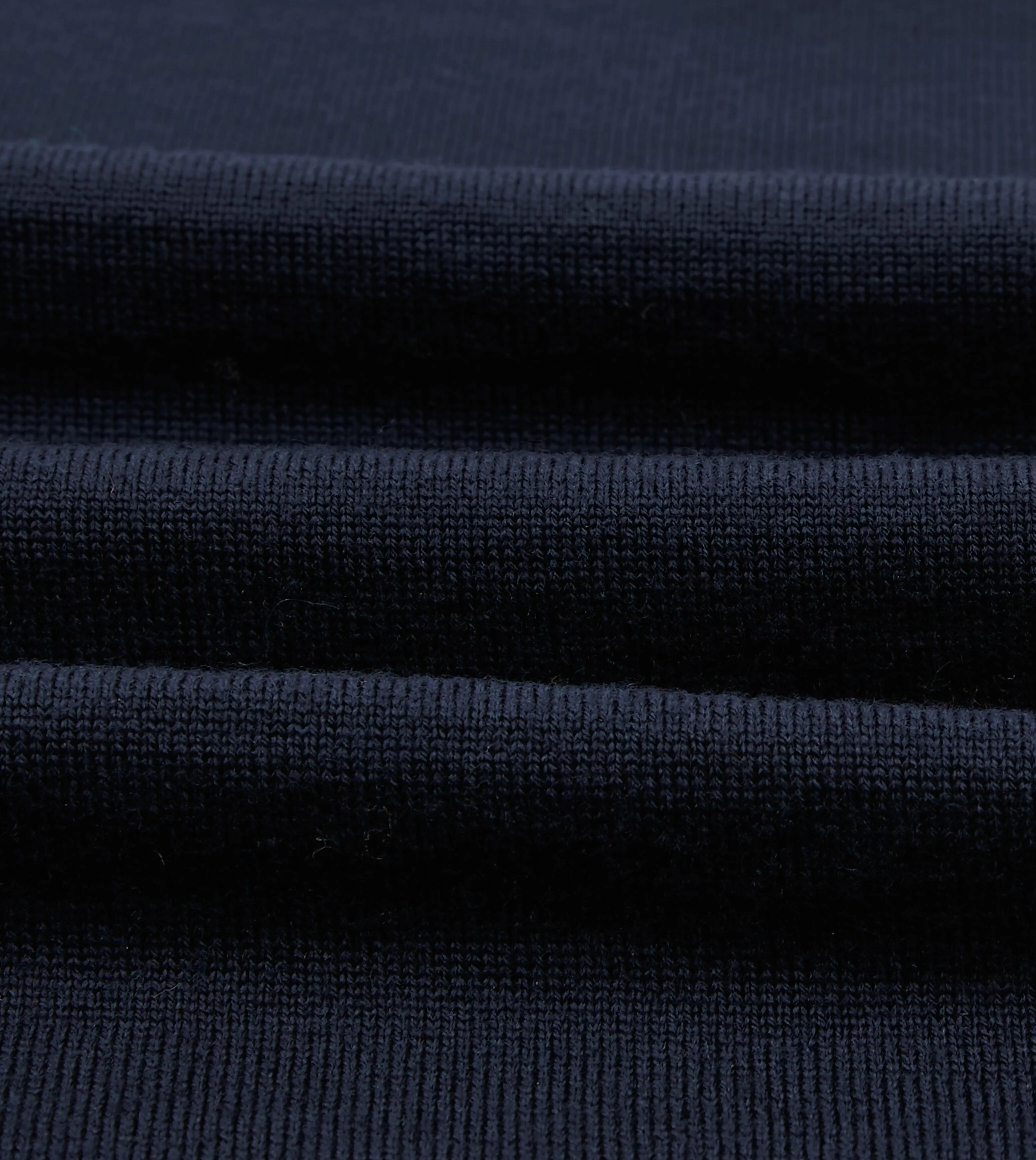 Navy Merino Wool Knitted Rugby Shirt