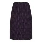 Navy/Fuschia Spot Jacquard Skirt