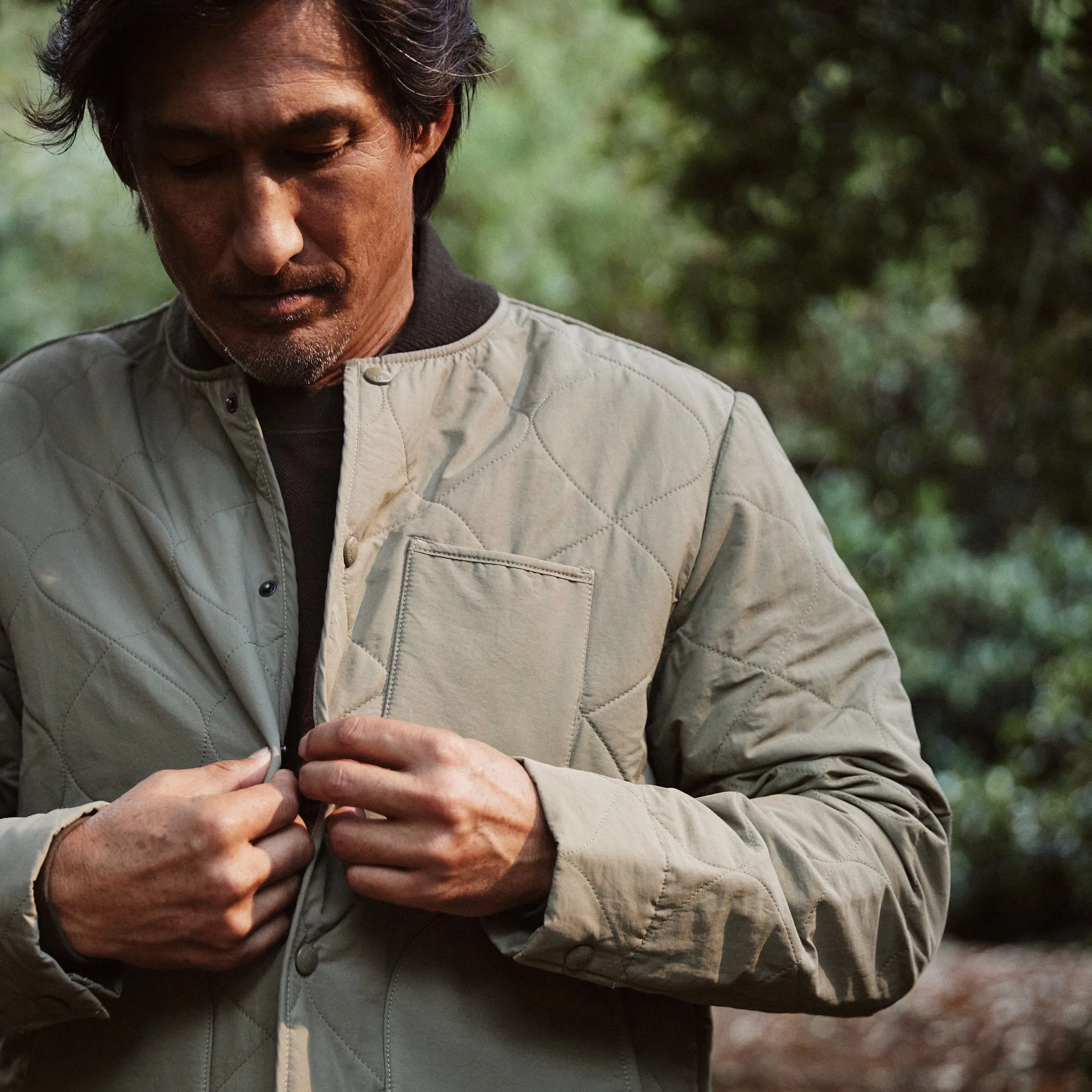 New Daines Quilted Bomber - Dusty Olive