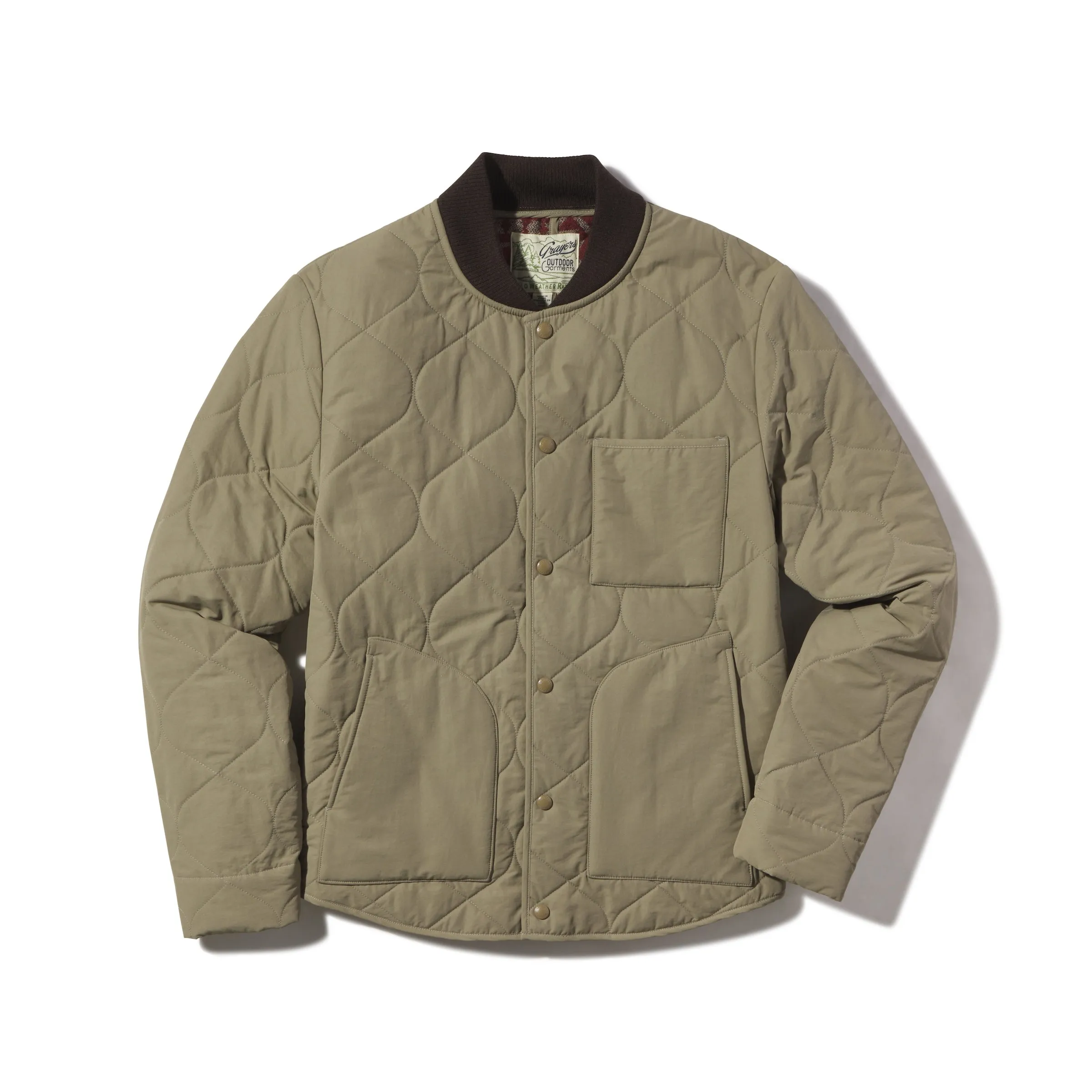 New Daines Quilted Bomber - Dusty Olive