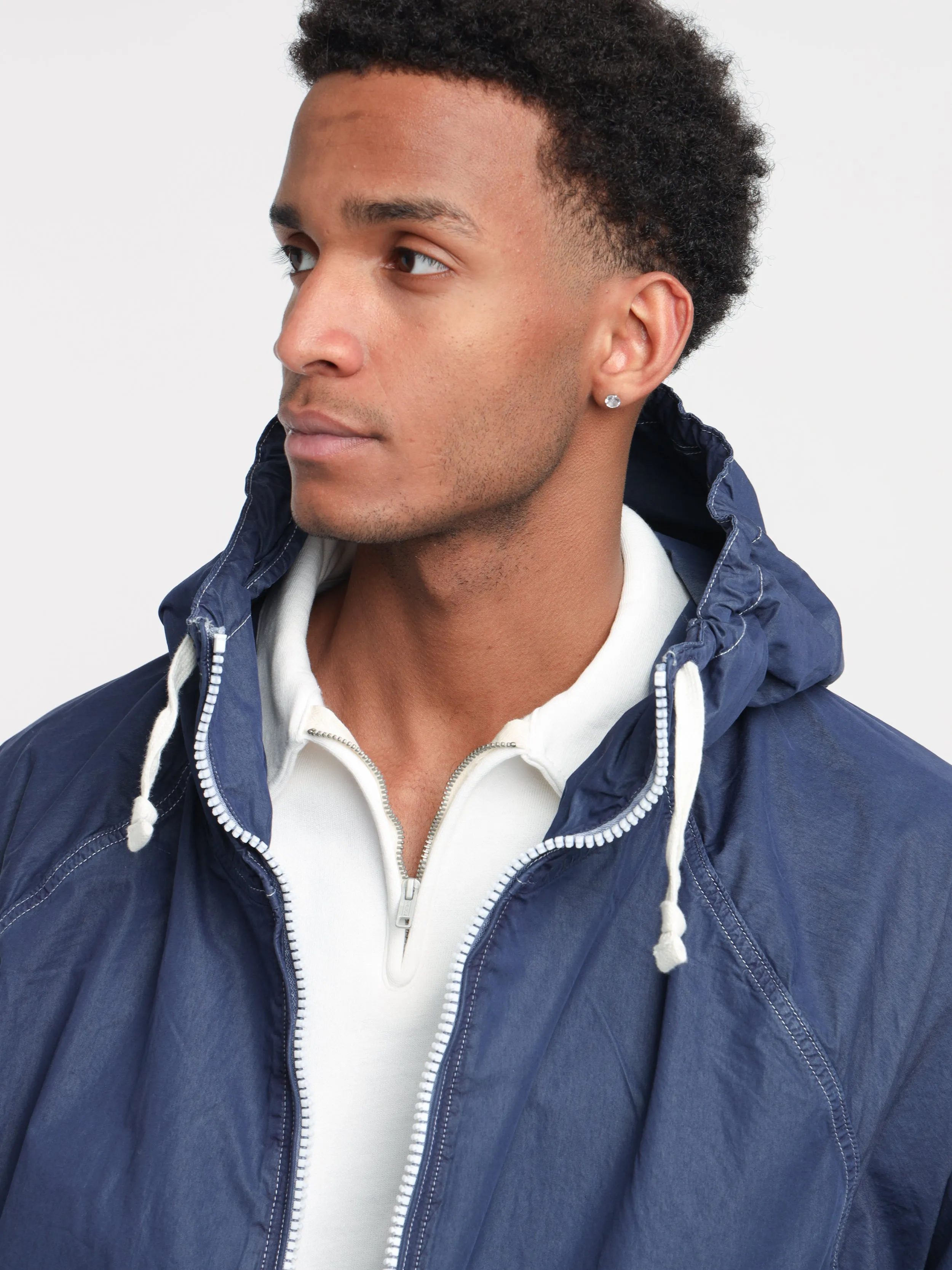 Newport Navy Garment-Dyed Twill Hooded Jacket