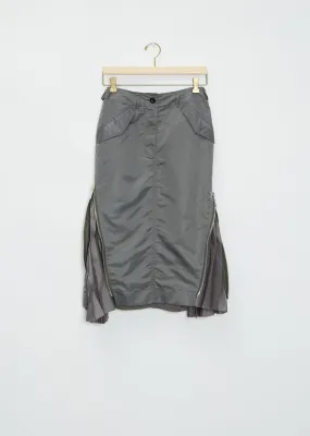 Nylon Twill Mix Skirt