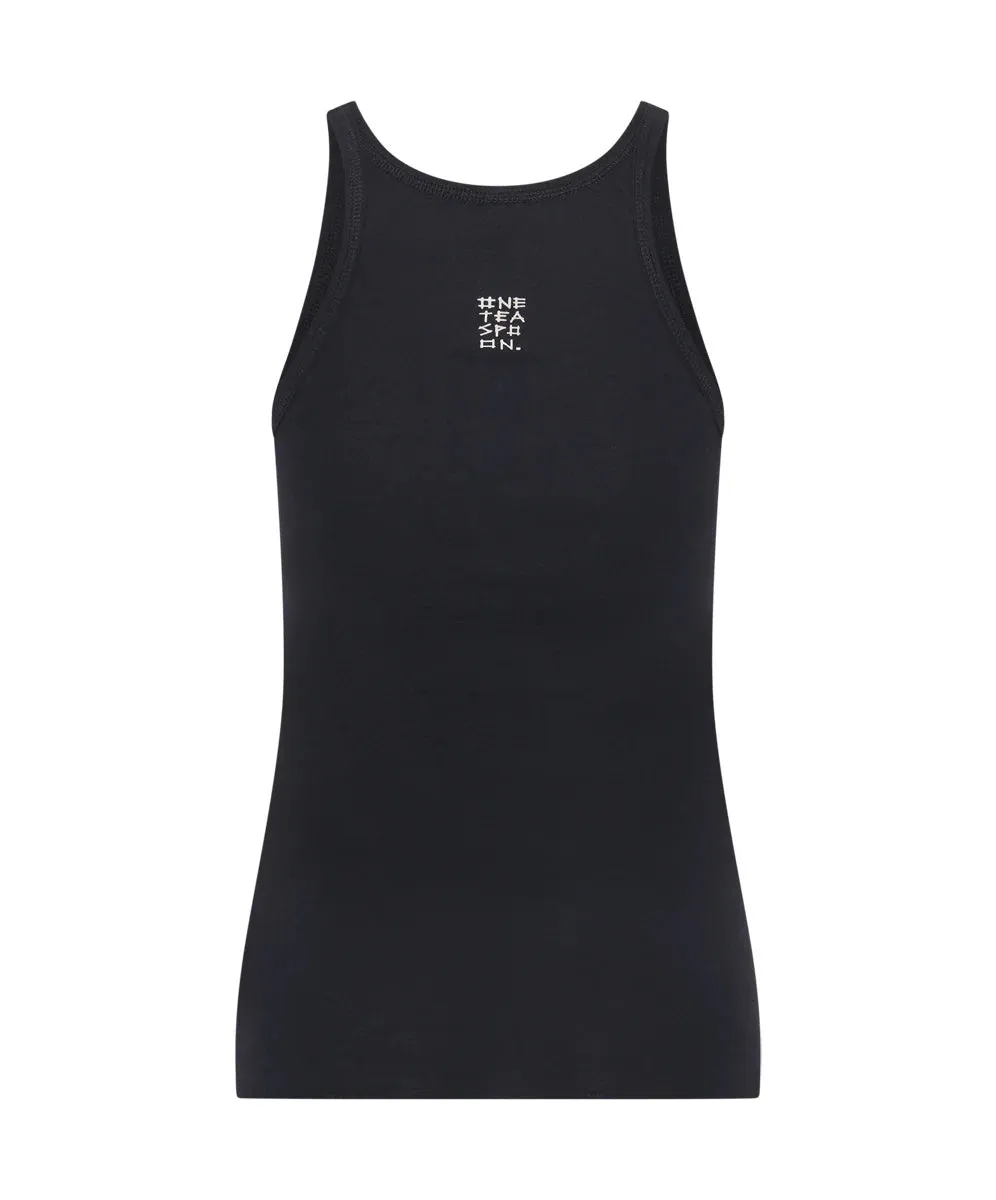 ONE TEASPOON BLACK ONE TEASPOON FINE RIB SINGLET