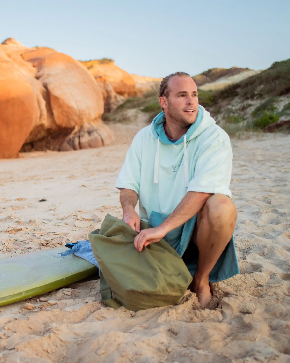 Original Poncho Towel Changing Robe - Seafoam Green / Turquoise Teal