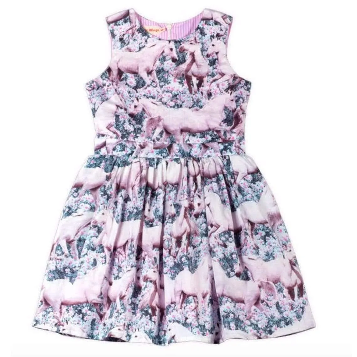 Paper Wings Dream Field Gathered Girls Dress