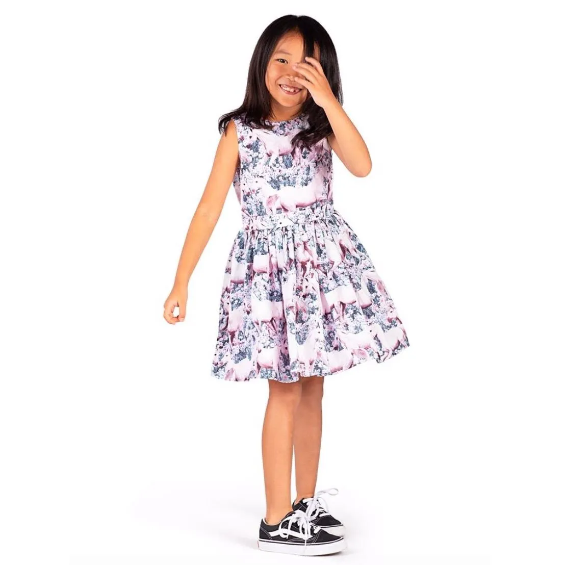 Paper Wings Dream Field Gathered Girls Dress