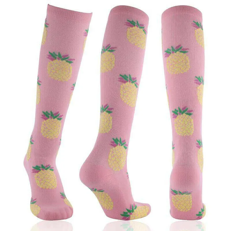 Pink Pineapple Compression Socks