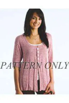 Pleated Cardigan in Atlante *Pattern*