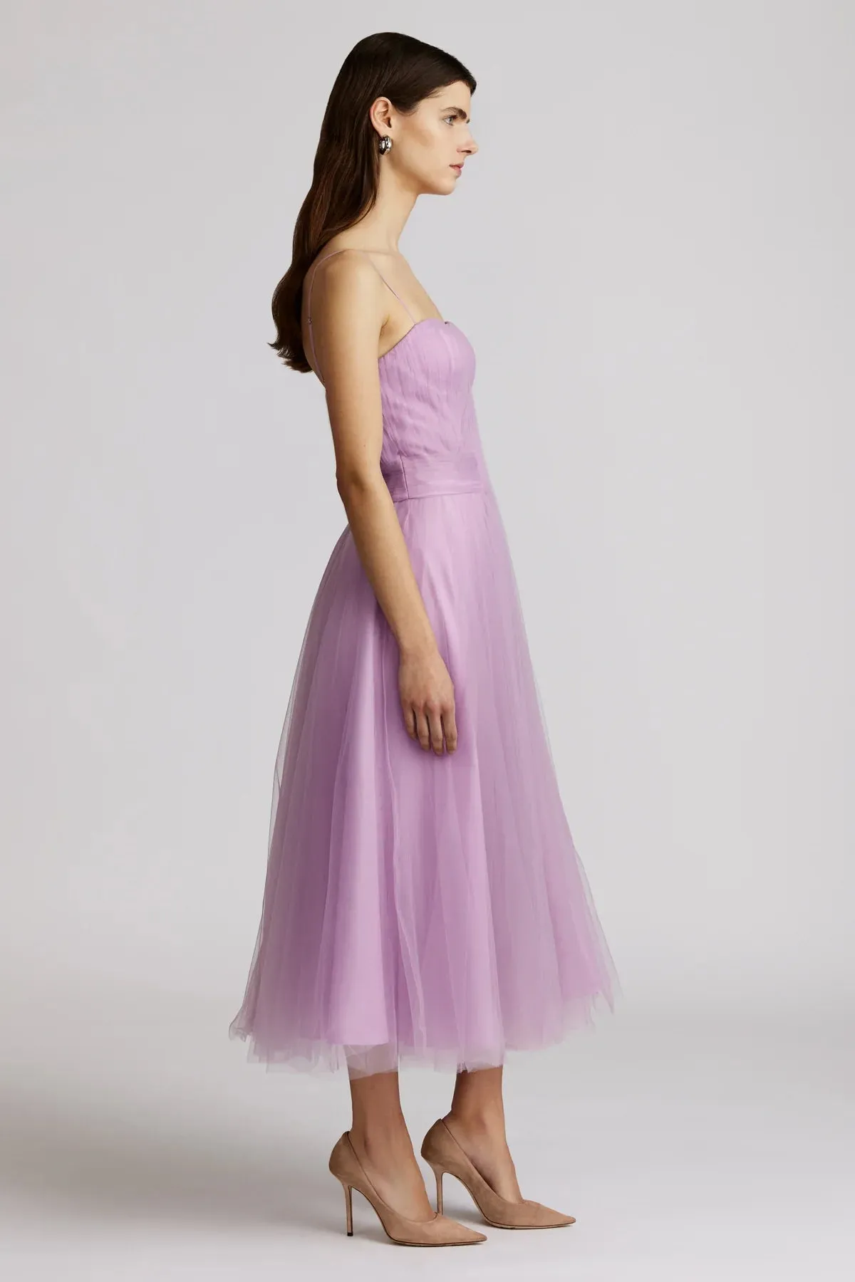 Pleated Tulle Dress - Lilac