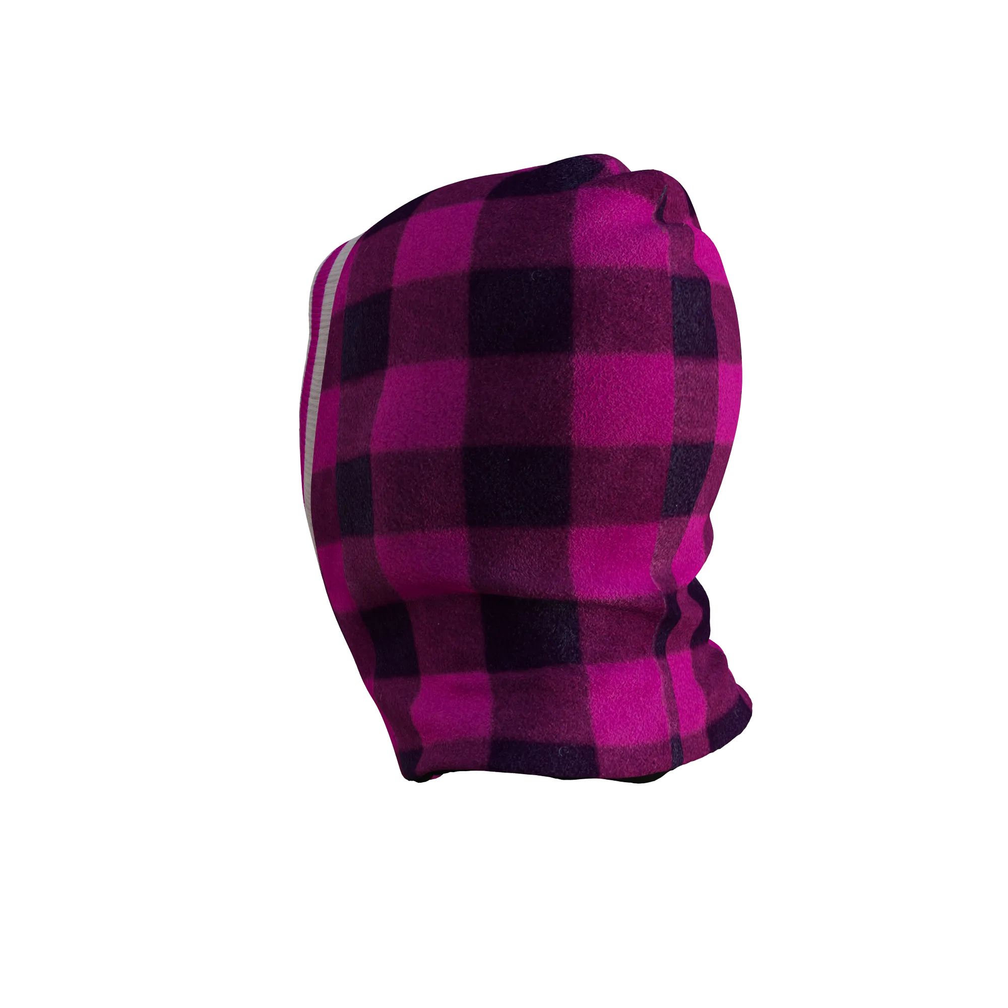 Pook Ninja - Pink Plaid and Black Double Layer Polar Fleece Balaclava