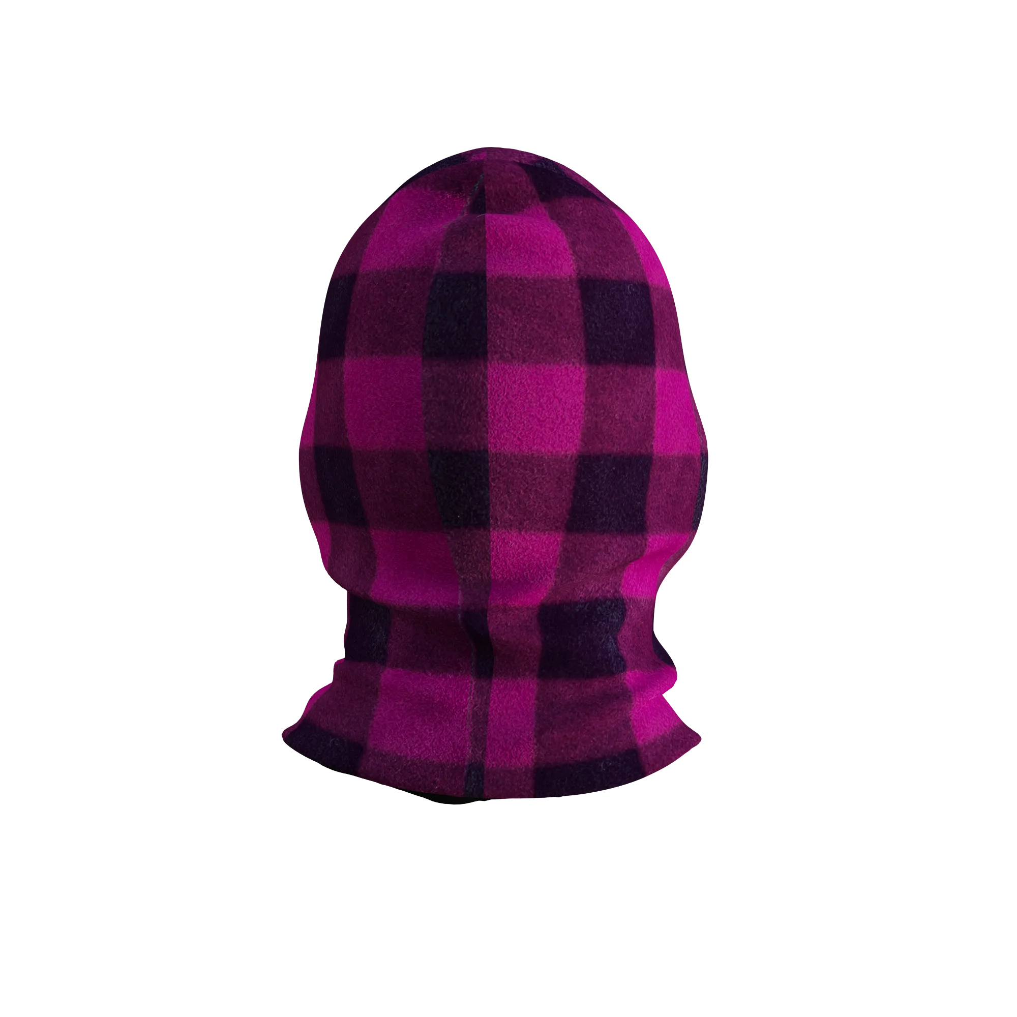 Pook Ninja - Pink Plaid and Black Double Layer Polar Fleece Balaclava