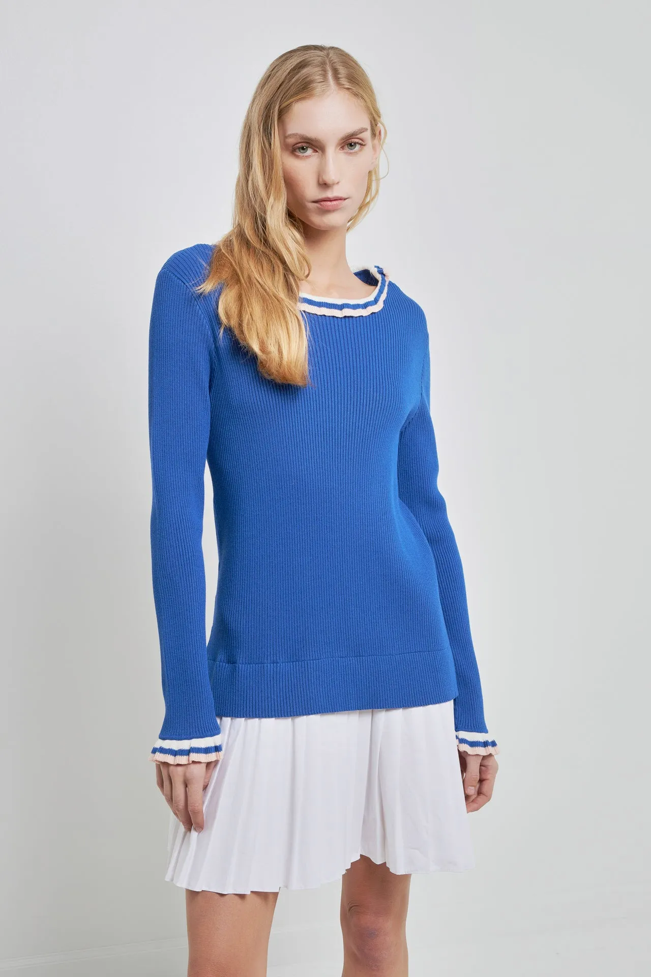 Poplin Combo Knit Dress