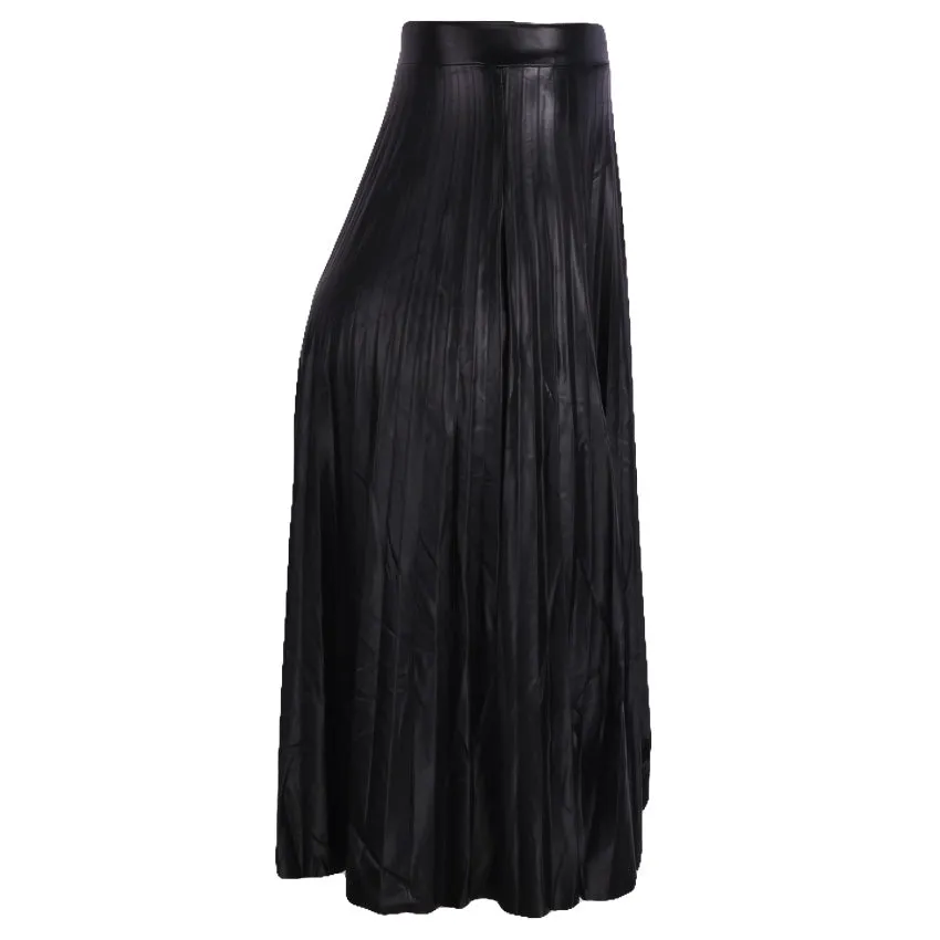 REDTAG Black Pleated Skirt for Women