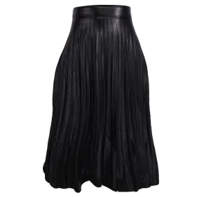 REDTAG Black Pleated Skirt for Women