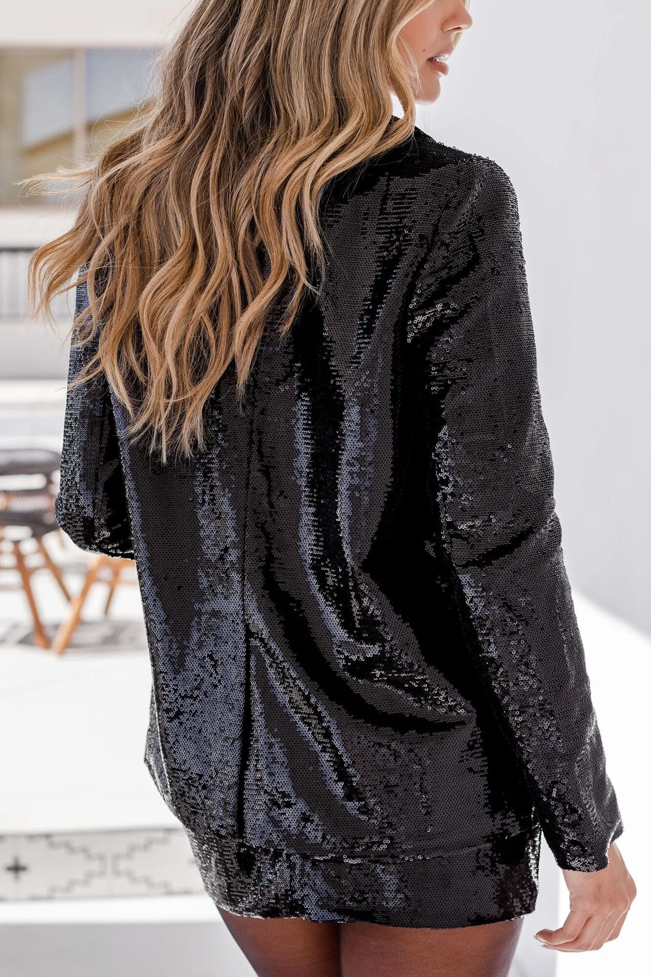 Rhonda Black Sequin Jacket