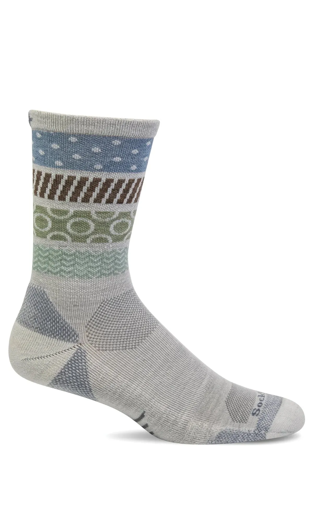 Rhythm Women's Merino/Alpaca Crew Compression Socks in Natural