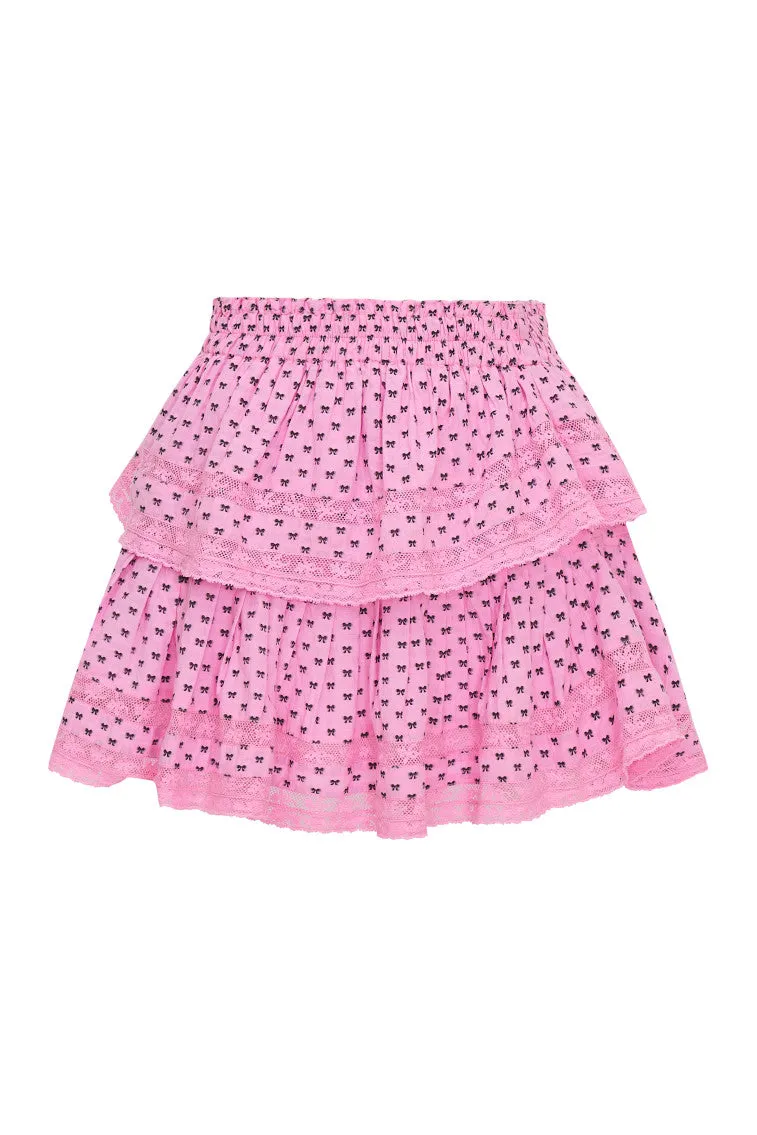 Ruffle Mini Cotton Bow Skirt