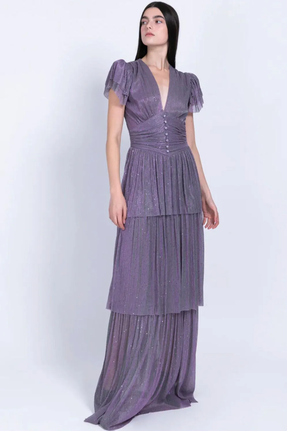 SABINA MUSAYEV SARAH DRESS - MAUVE