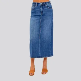 Sanded 90s jean skirt
 for women