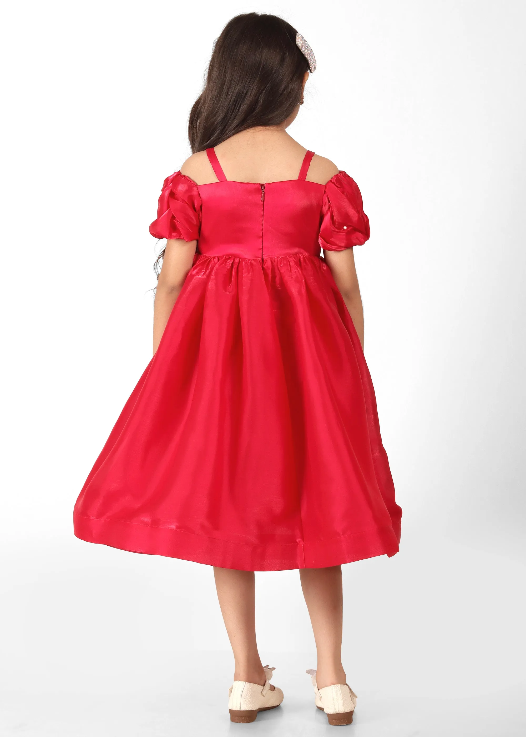 Scarlet Elegance Party Dress