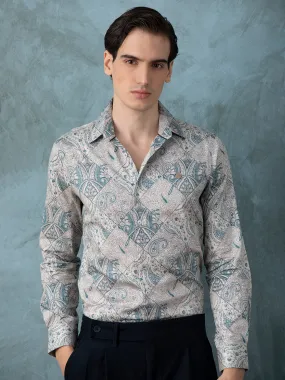 Sea Green Printed Shirt