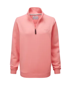 Sennen Cove Quarter Zip Sweatshirt - Flamingo