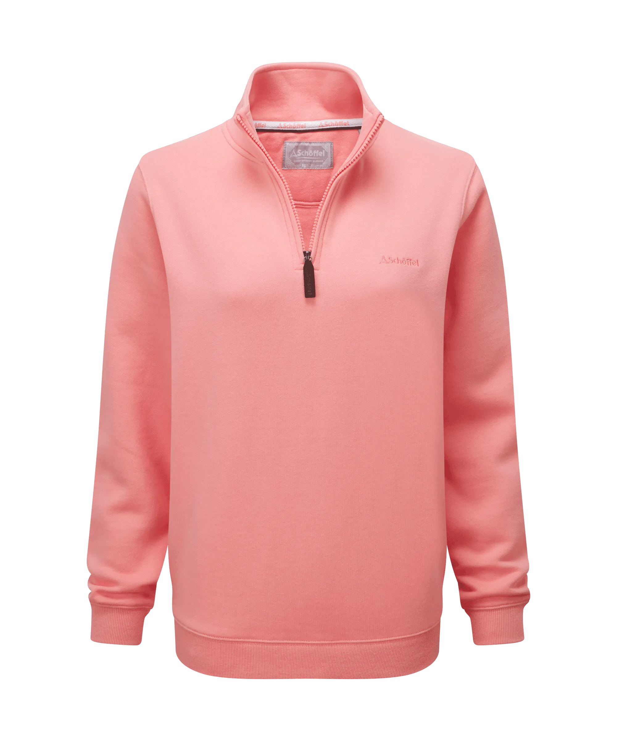 Sennen Cove Quarter Zip Sweatshirt - Flamingo